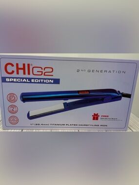 CHI Blue Professional Flat Iron Hair Straightener